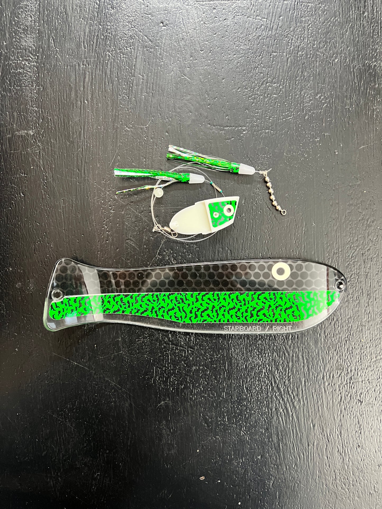 X-Glow Green Frog Mamba - Flasher + Meat Rig COMBO