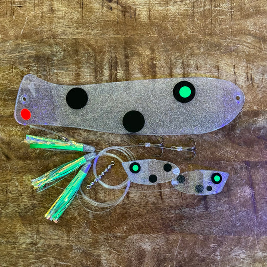 Silver Dalmation Zombie UV - Flasher + Meat Rig COMBO