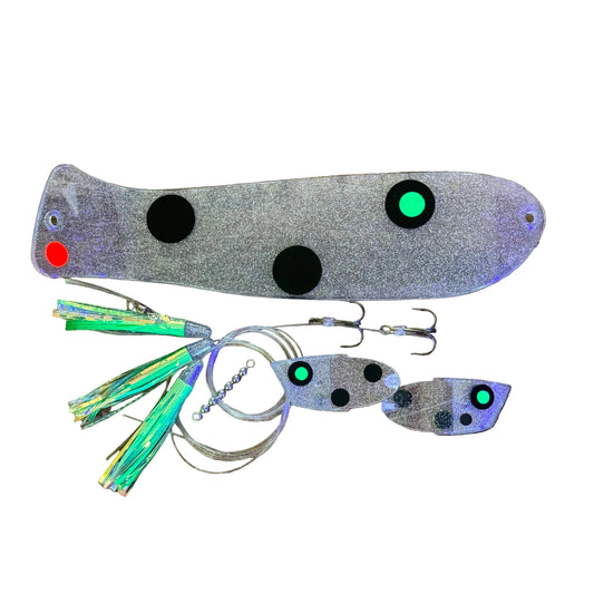 Silver Dalmatian Zombie UV Flasher + Meat Rig Combo