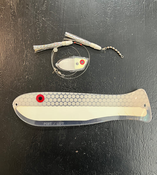 X-Glow White Mamba - Flasher + Meat Rig COMBO