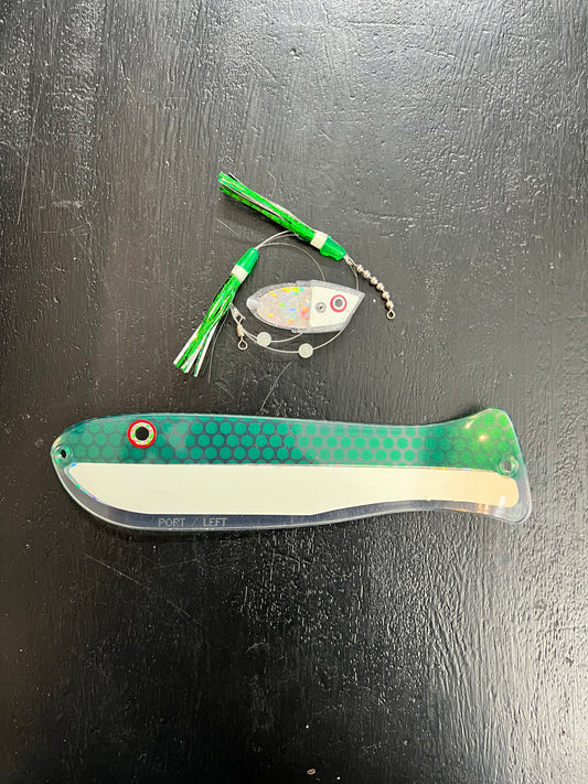X-Glow Green Mamba - Flasher + Meat Rig COMBO