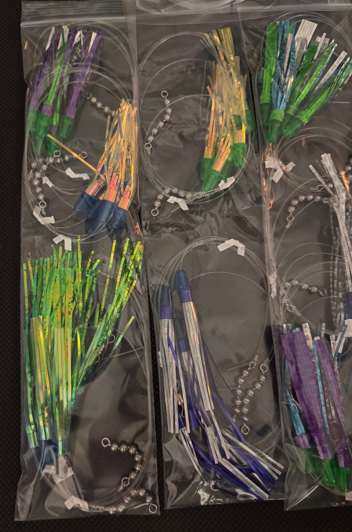 Tom T - Wisconsin - Custom Meat Rig Order - 22 x 2 and 3 fly teaser rigs