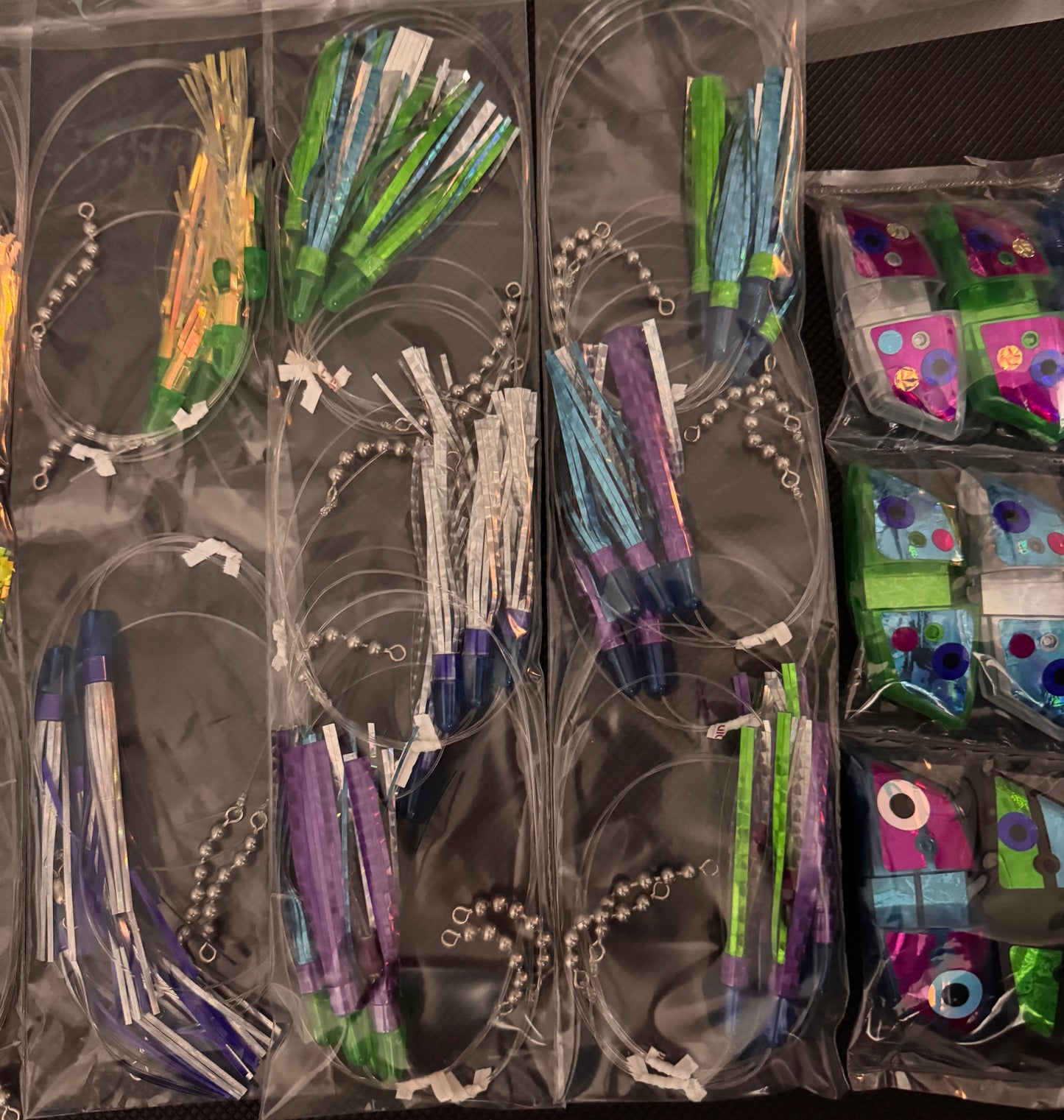 Tom T - Wisconsin - Custom Meat Rig Order - 22 x 2 and 3 fly teaser rigs