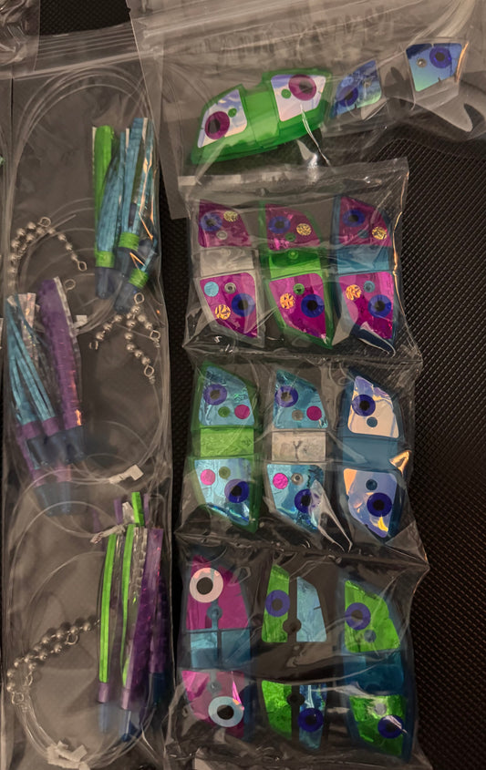 Tom T - Wisconsin - Custom Meat Rig Order - 22 x 2 and 3 fly teaser rigs