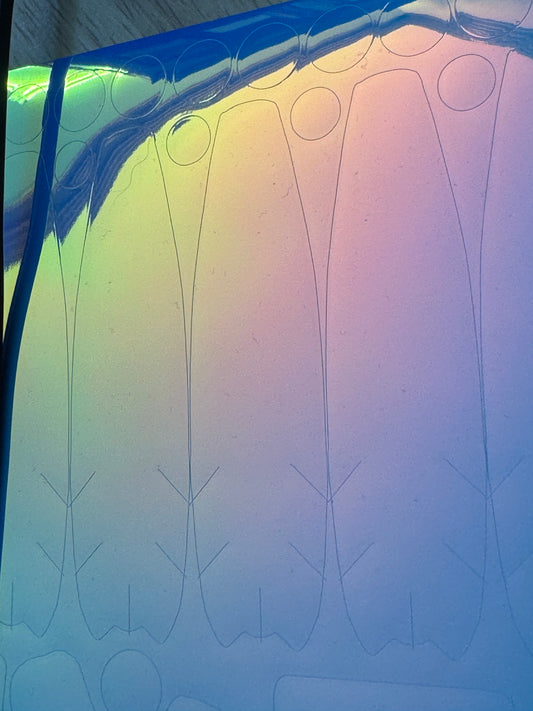 Bone Ladderback Base-Sticker (Place under Bone Ladderback) (Full Spoon) - Trolling Spoon Stickers (Lure Tape)