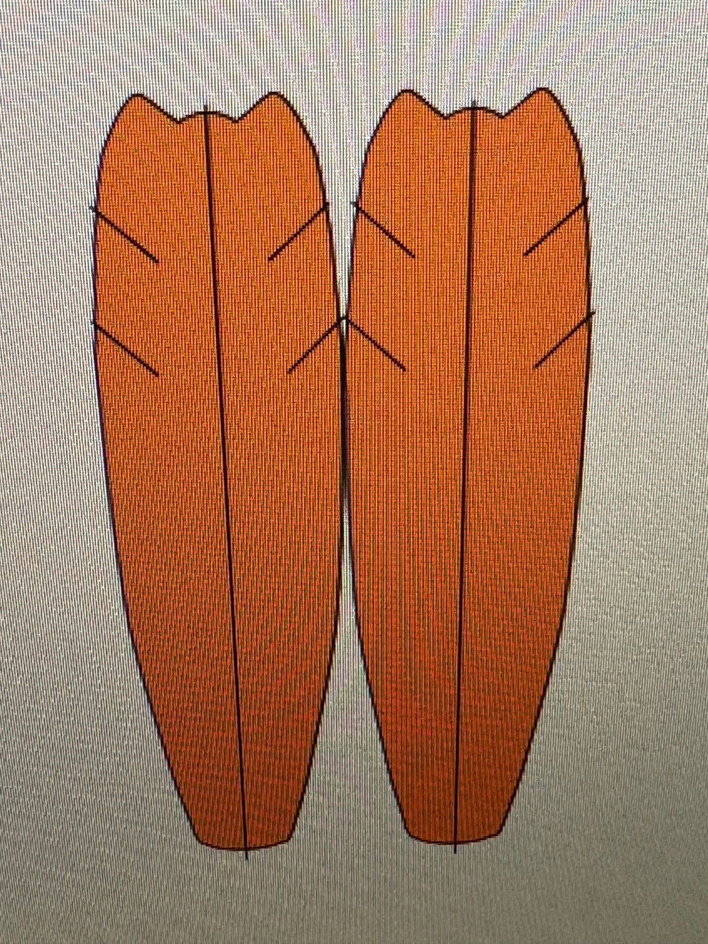 Bone Ladderback 1/2 Width - Base-Sticker (Place under Bone Ladderback) (Full Spoon) - Trolling Spoon Stickers (Lure Tape)