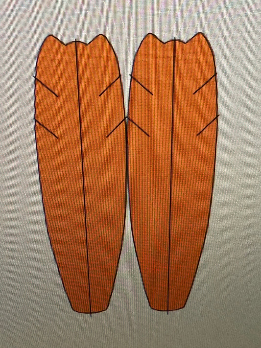 Bone Ladderback 1/2 Width - Base-Sticker (Place under Bone Ladderback) (Full Spoon) - Trolling Spoon Stickers (Lure Tape)