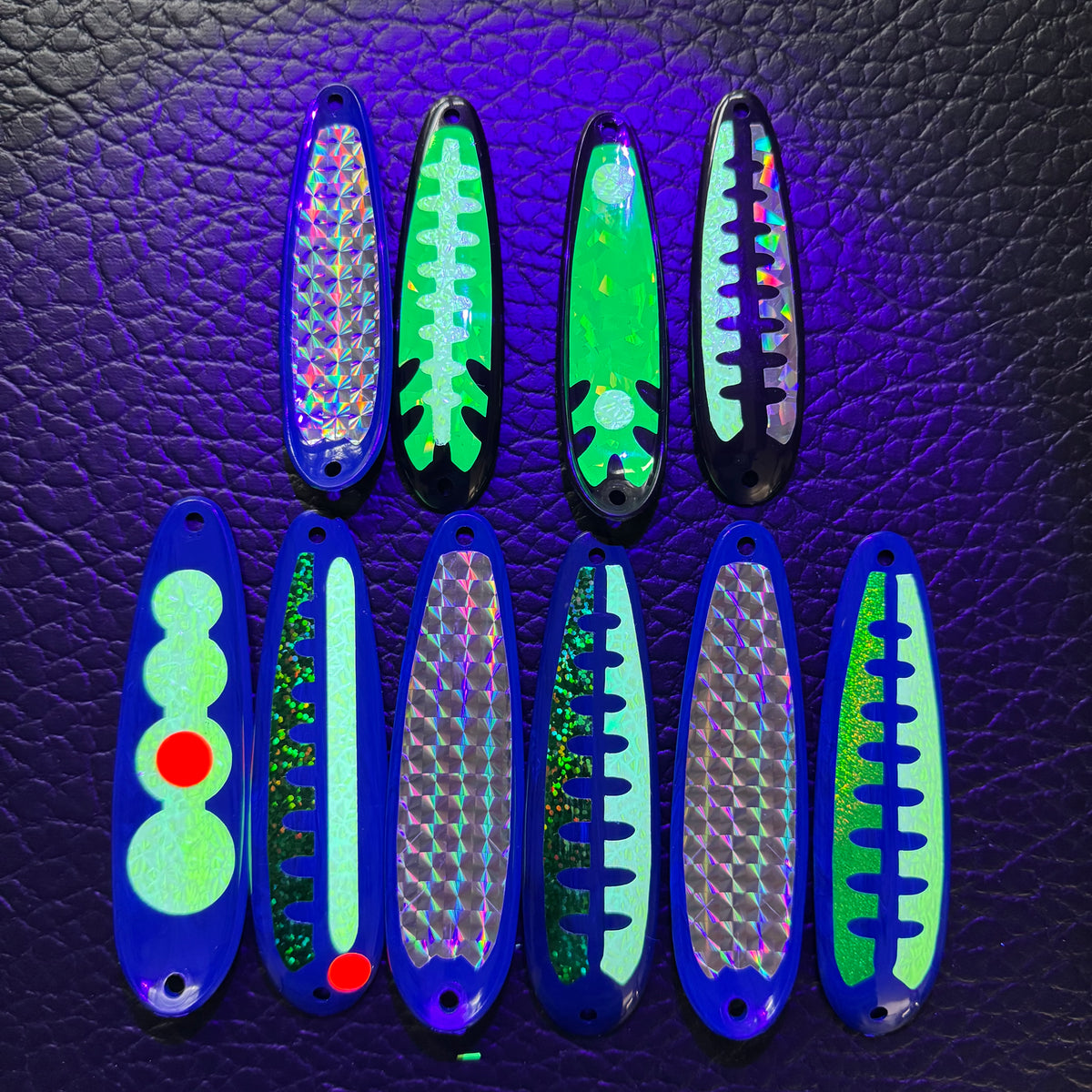 Wilson F - Oregon - Custom Salmon Buster Spoons + UV Lights x2