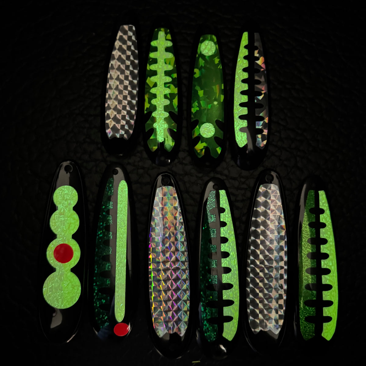 Wilson F - Oregon - Custom Salmon Buster Spoons + UV Lights x2