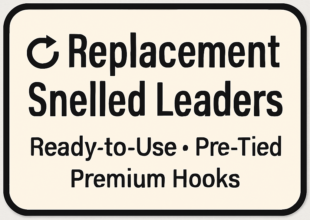 ** Order EXTRA -- TROLLING FLY / MEAT RIG™  Snelled LEADERS **