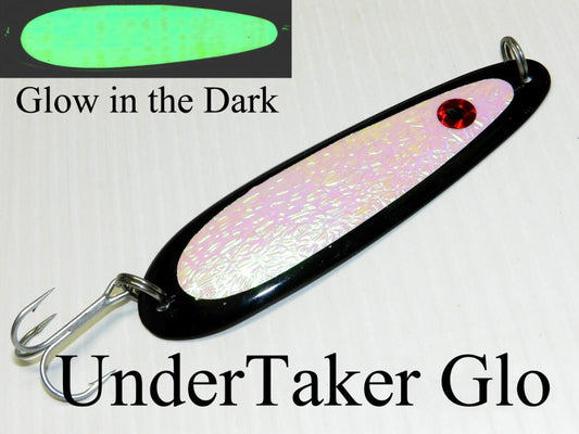 3 lures luhr jensen coyote 4.0 salmon trolling spoon 3 3/8 everglo glow in dark 3 lures luhr jensen coyote 4.0 salmon trolling spoon 3 3/8 everglo glow in dark